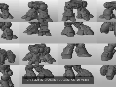 CHI TECH SD  CHASSIS 1 COLLECTION 3D Model Pack