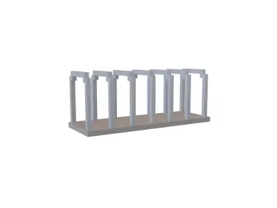 Voxel Bike Parking v1 001 Free low-poly 3D model