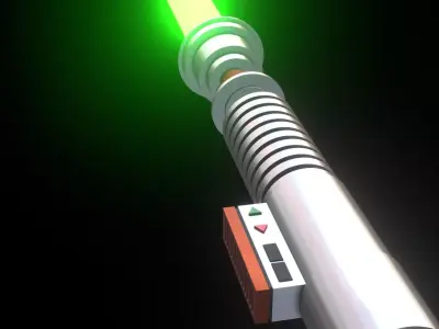 Luke Skywalker Lightsaber Low-poly 3D model