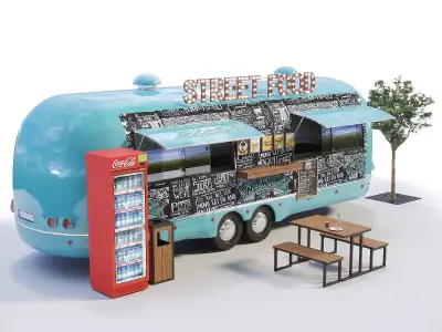 Additional module for street cafes 3D model