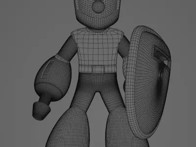 Sniper Joe Rockman Megaman 3D model