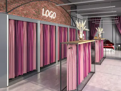 Textile Showroom Design 3D model