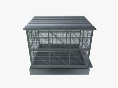 Telecom Control Shelter Low-poly 3D model