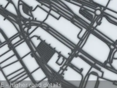 Hong Kong Road Network and Streets 3D model