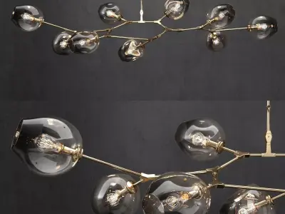 Branching bubble 9 lamps 3 3D model