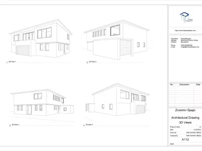 Architectural Drawing in Revit  Free 3D model