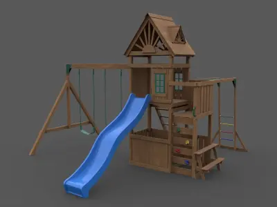 PBR Playground Jungle Gym 05 Low-poly 3D model