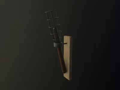 Wall Torch Low-poly 3D model
