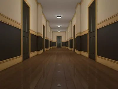 Apartment Hallway 3D model
