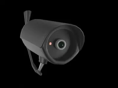 Simple Low Poly Security Camera Low-poly 3D model