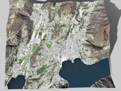 Cityscape Lugano Switzerland 3D model