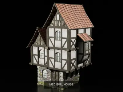 medieval town - set constructor 3D Model Pack