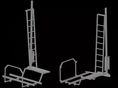 Sci-Fi Futuristic Ladder  3D Model Low-poly 3D model