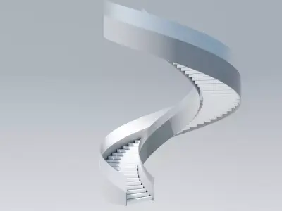 Curverd Stairs 3D model