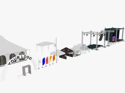 Event Exhibition pack 3D model