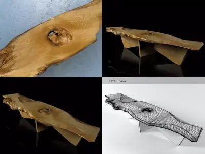 Butterfly Base coffee table 3D model