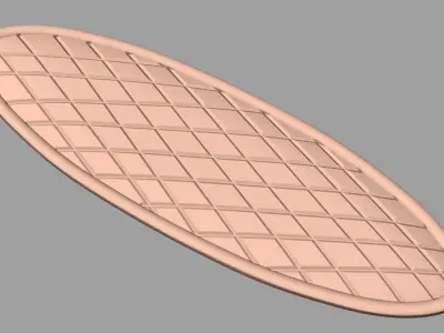 Door flower relief model STL format for CNC carving E476 3D model