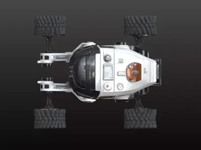 Futuristic Space Truck STL Planet Explorer Vehicle 3D print model