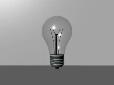 Low-poly Incandescent Lightbulb Low-poly 3D model