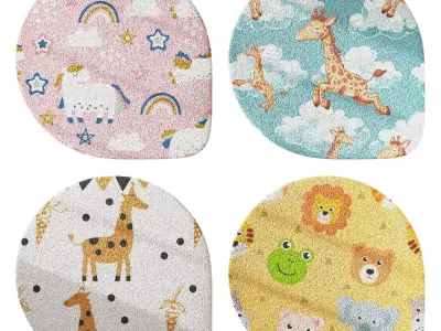 Kids Carpet Set 21 3D model