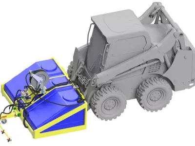 High pressure street washing MINI LOADER SKID STEER 3D model