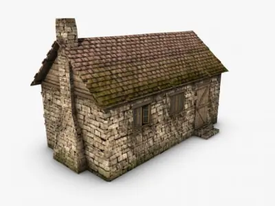 Old stone cottage 3D model purchase