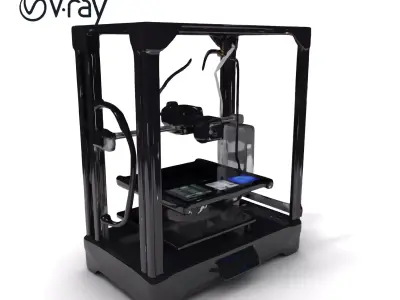 D Printer Model Pack  High Fidelity Design for Realistic Rend... Low-poly 3D model