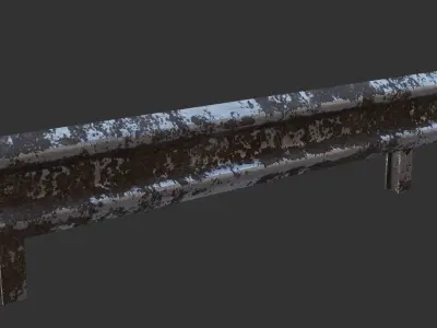 Road fence 3D Model  Low-poly 3D model