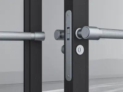 Aluminium door 316 3D model