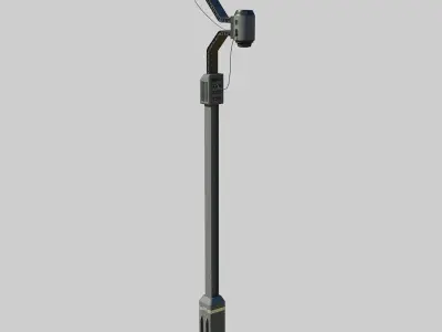 Cyberpunk Street Lamp 3D model purchase