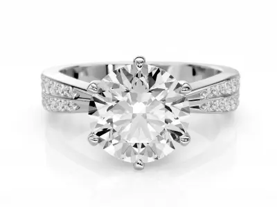 Engagement ring Lina 1-50ct 3D print model