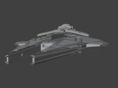 Sith Harrower-Dreadnought Low-poly 3D model