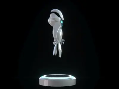 robot futuristic Low-poly 3D model