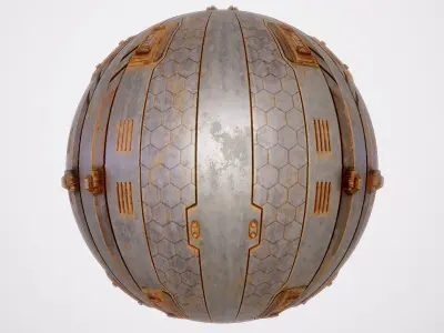 PBR Sci-Fi Texture Pack 06 Low-poly 3D model