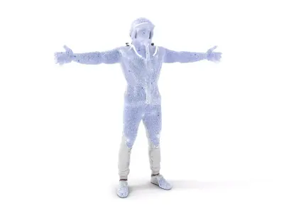 Futuristic Silver Suit model pack Low-poly 3D model