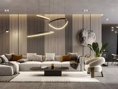 Interior scene living room 11 3D model