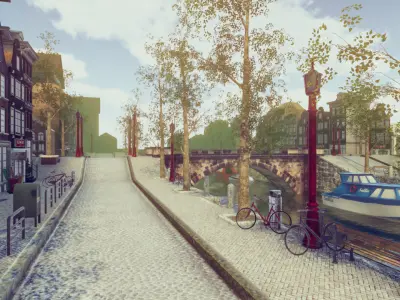 Modern City 4 Low-poly 3D model