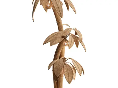 Rattan Coconut Tree 3D model