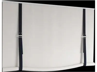 Roman Curtains 198  Roll-up Curtain  Roller Blind with strap 3D model