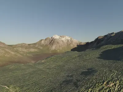 Realistic mountain 3D model