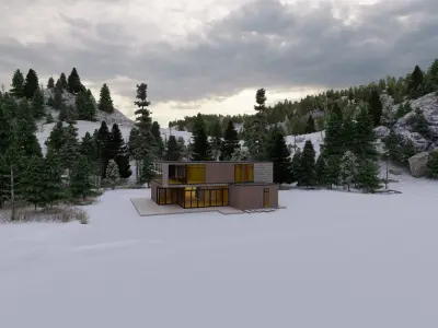 Casa Scene-villa-modern house 3D model