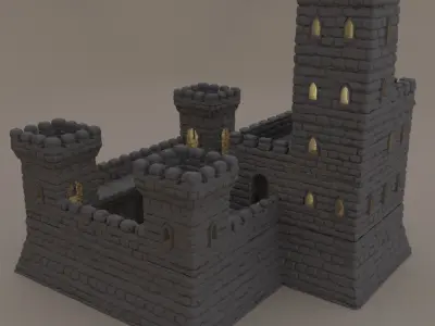 Small Fort Tabletop Terrain 28 MM 3D print model