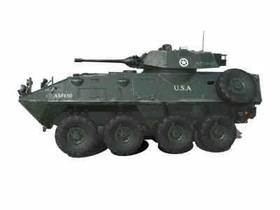 LAV 25 Light Armored Vehicle Low-poly PBR Low-poly 3D model