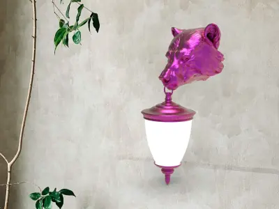 Bear Head Wall Lamp 3D print model