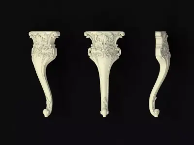 leg High quality 3d models for processing on a cnc machine 3D model 29
