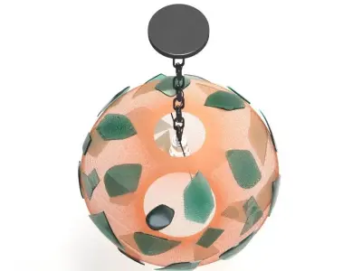 Green Swag Hanging Light 3D model