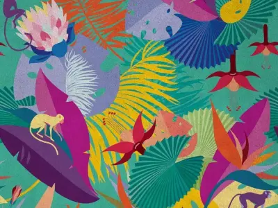 Neon Jungle Festival Wallpaper Texture Texture