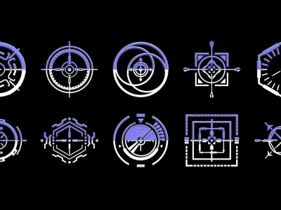 50 Sci-Fi Hologram Normal Map and Alpha Vol 2 3D model