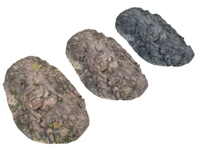 Lava Rock scan 16K Low-poly 3D model