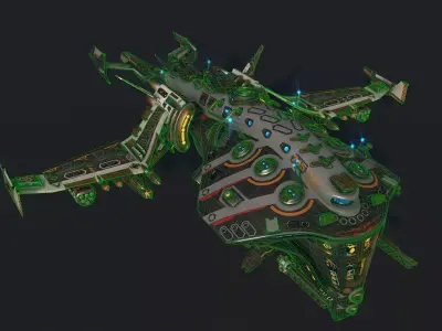 Spaceship 05 Modular Pack Low-poly 3D model